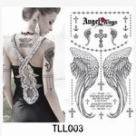 Татуировка наклейка на спину - Ангельские крылья