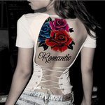 Татуировка наклейка - Розы на спине