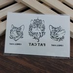 Татуировка наклейка - Черные коты