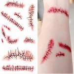 Татуировка наклейка - Сшитые раны