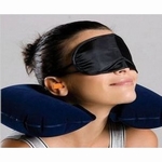 Дорожный набор для сна: надувная подушка для сидения, маска, беруши